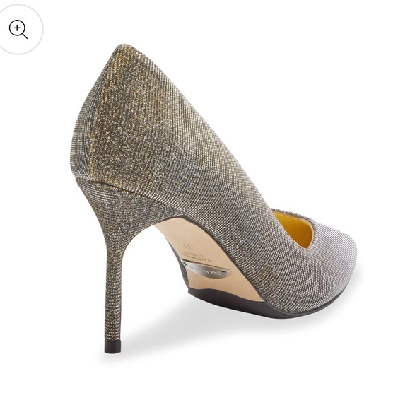 Sarah Flint Perfect Pump 85 Gunmetal Lame Glittered Iridescent Metallic Heels - Picture 3 of 14